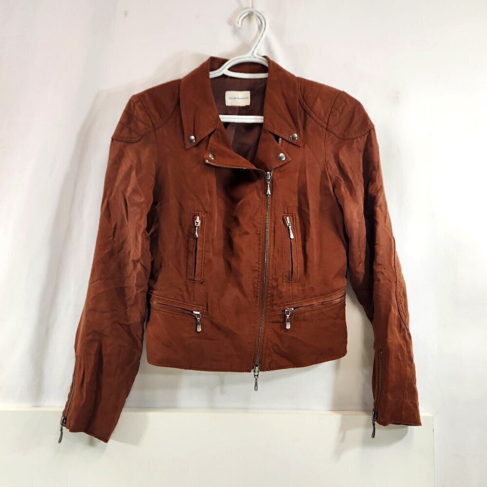 Club Monaco Asymmetrical Zip Jacket Size Small